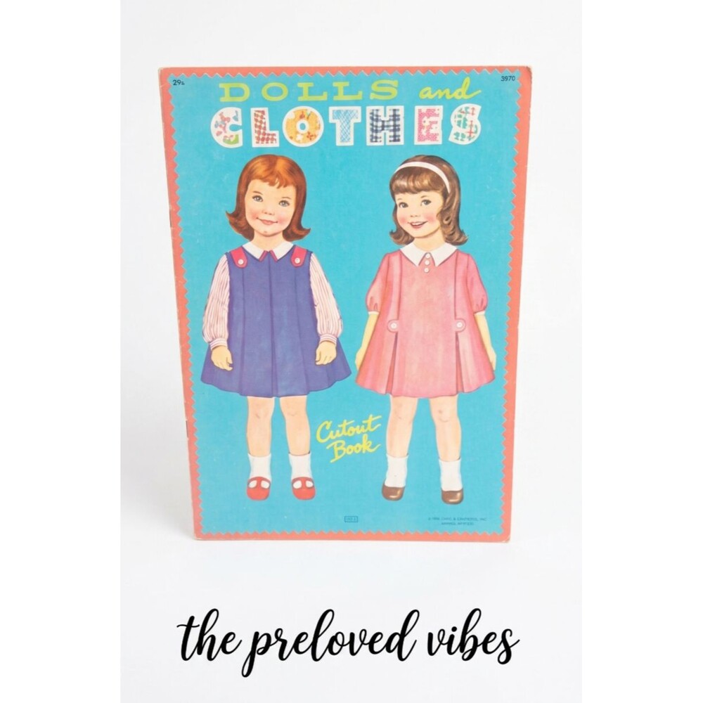 James & Johnathan Dolls and Clothes Uncut paper dolls vintage book